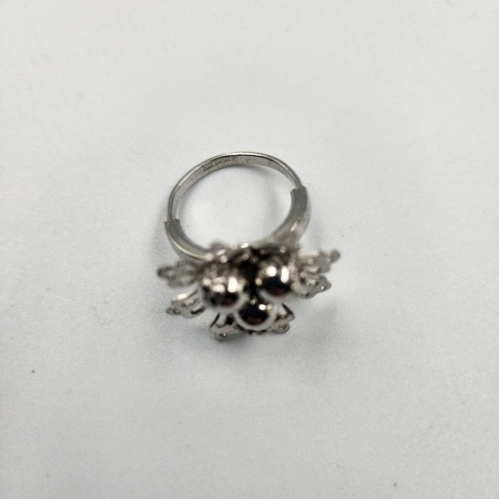 Stainless‎ Steel Flower Ring Petals Boho Style Size 6 Pat. Pend Stamp